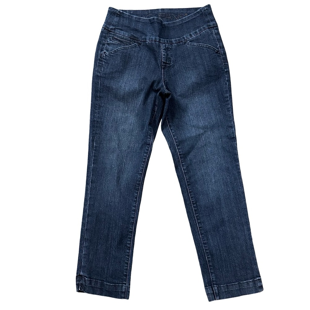 Jag Jeans Slim Fit Pull On Jeans Size 4 Stretchy Comfy Everyday Dark Wash Casual
